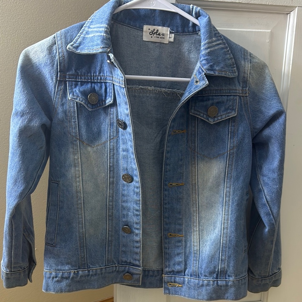 Lola + The Boys Blue Denim Jean Jacket Medium Wash